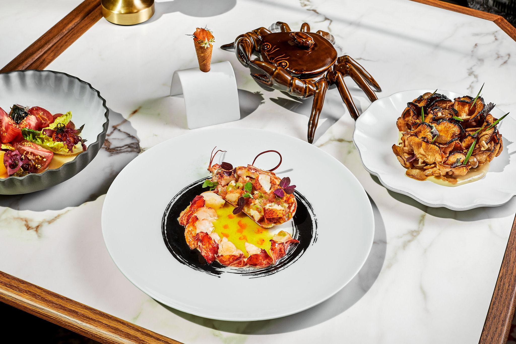 a plate of food on a table