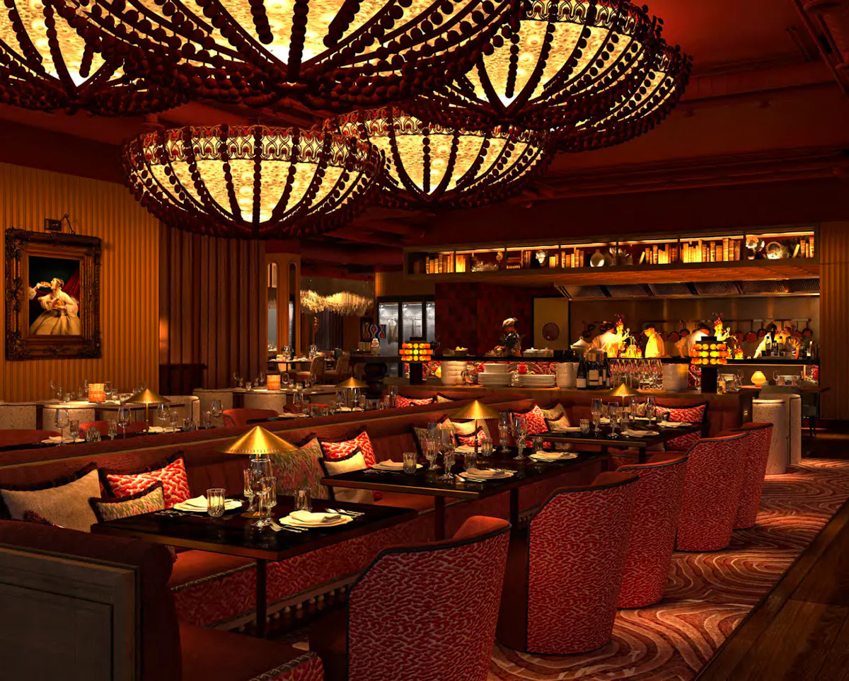 a restaurant with tables and chairs