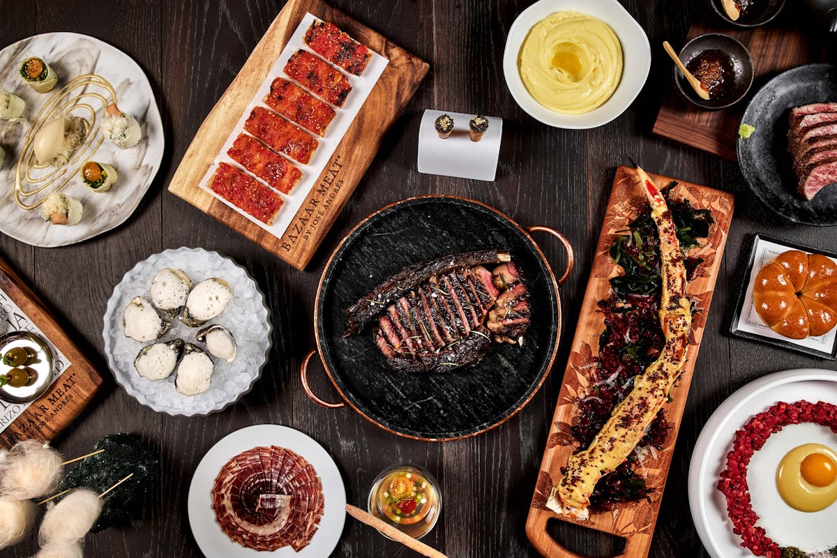a bunch of food sitting on a table