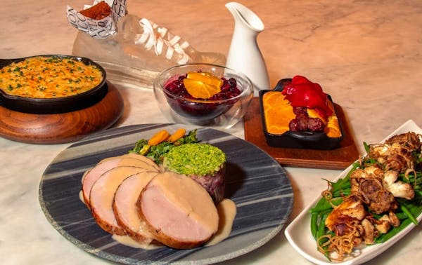 a plate of food on a table