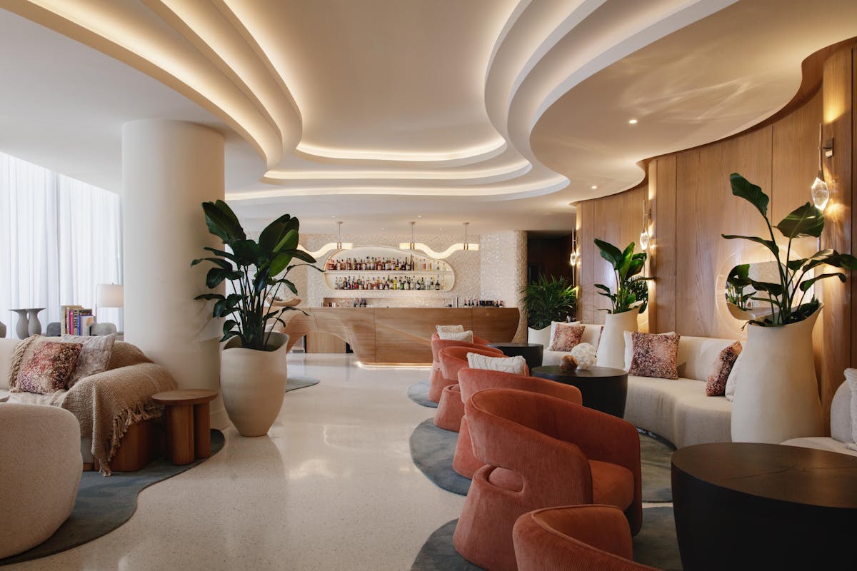 interior of bar room.