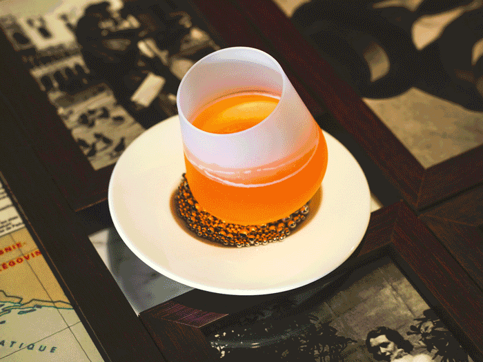 a cup of coffee on a table