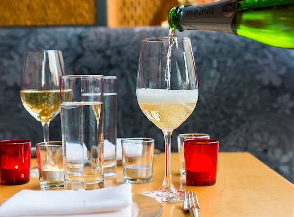 Cava in a glass
