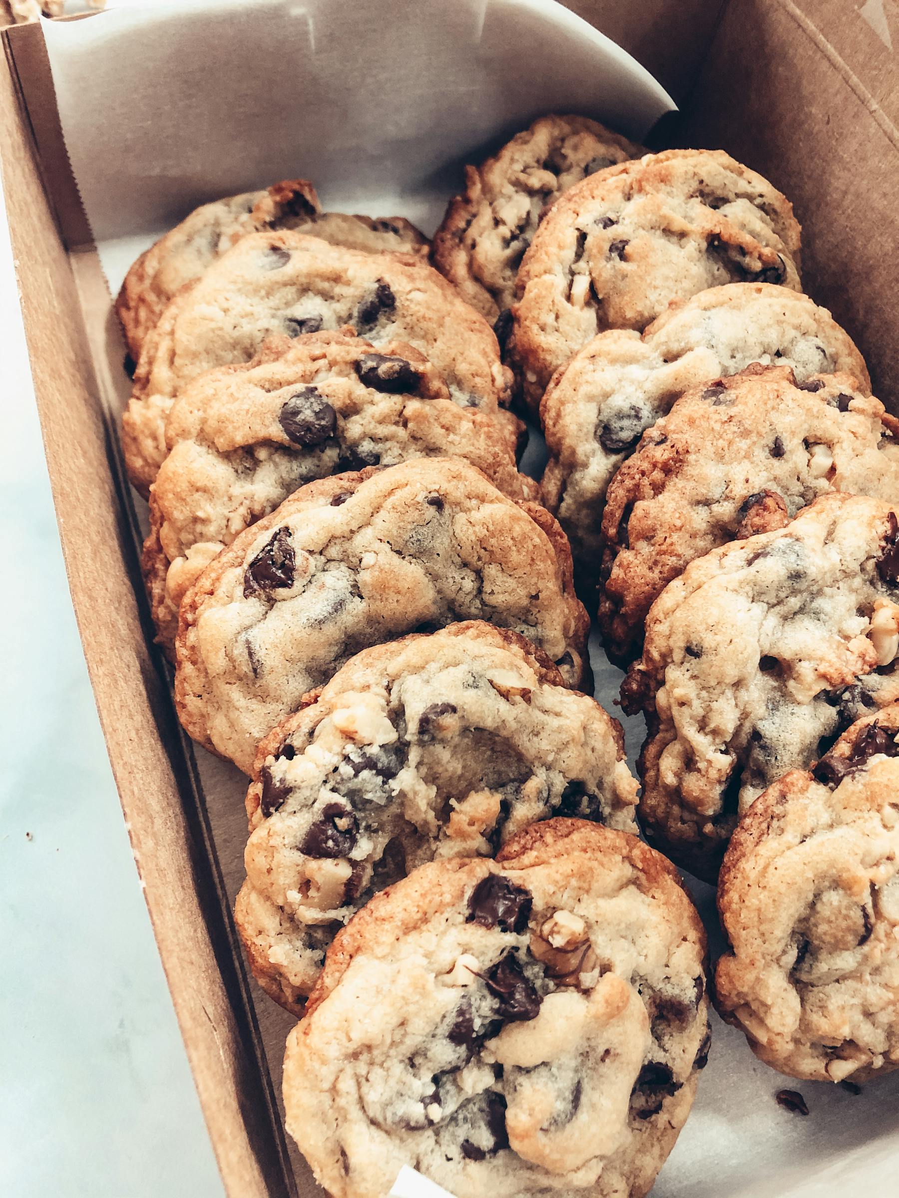 a close up of a box of food
