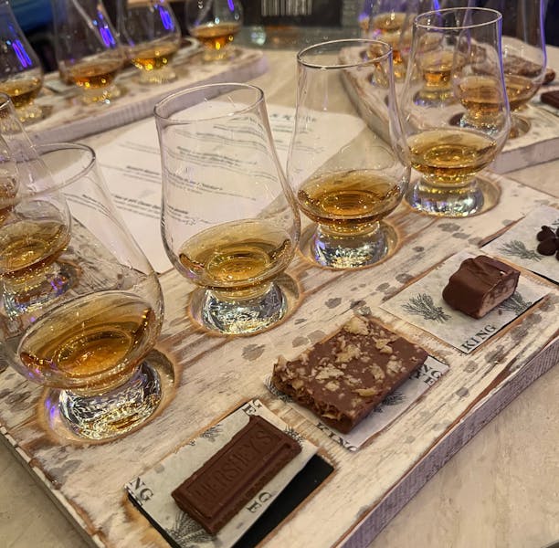 Whiskey & Chocolate Flight King & Rye Southern Restaurant in