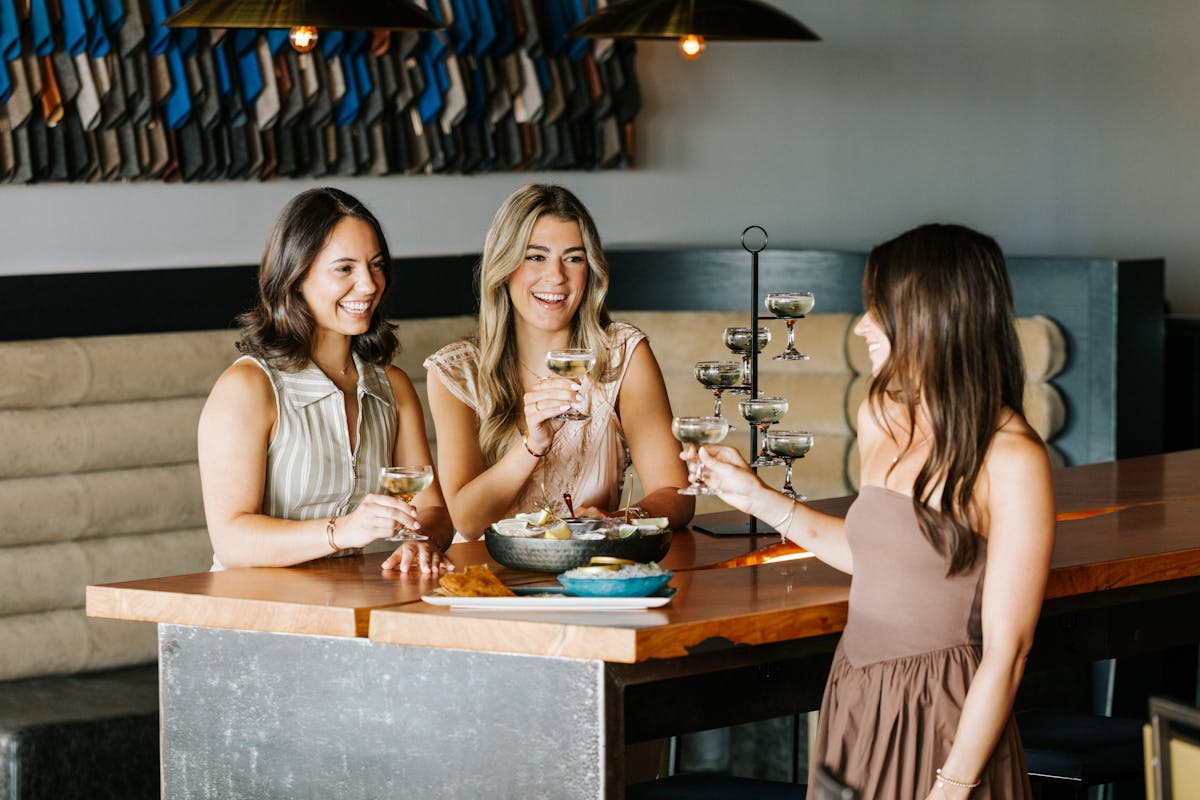 a person sitting on a table