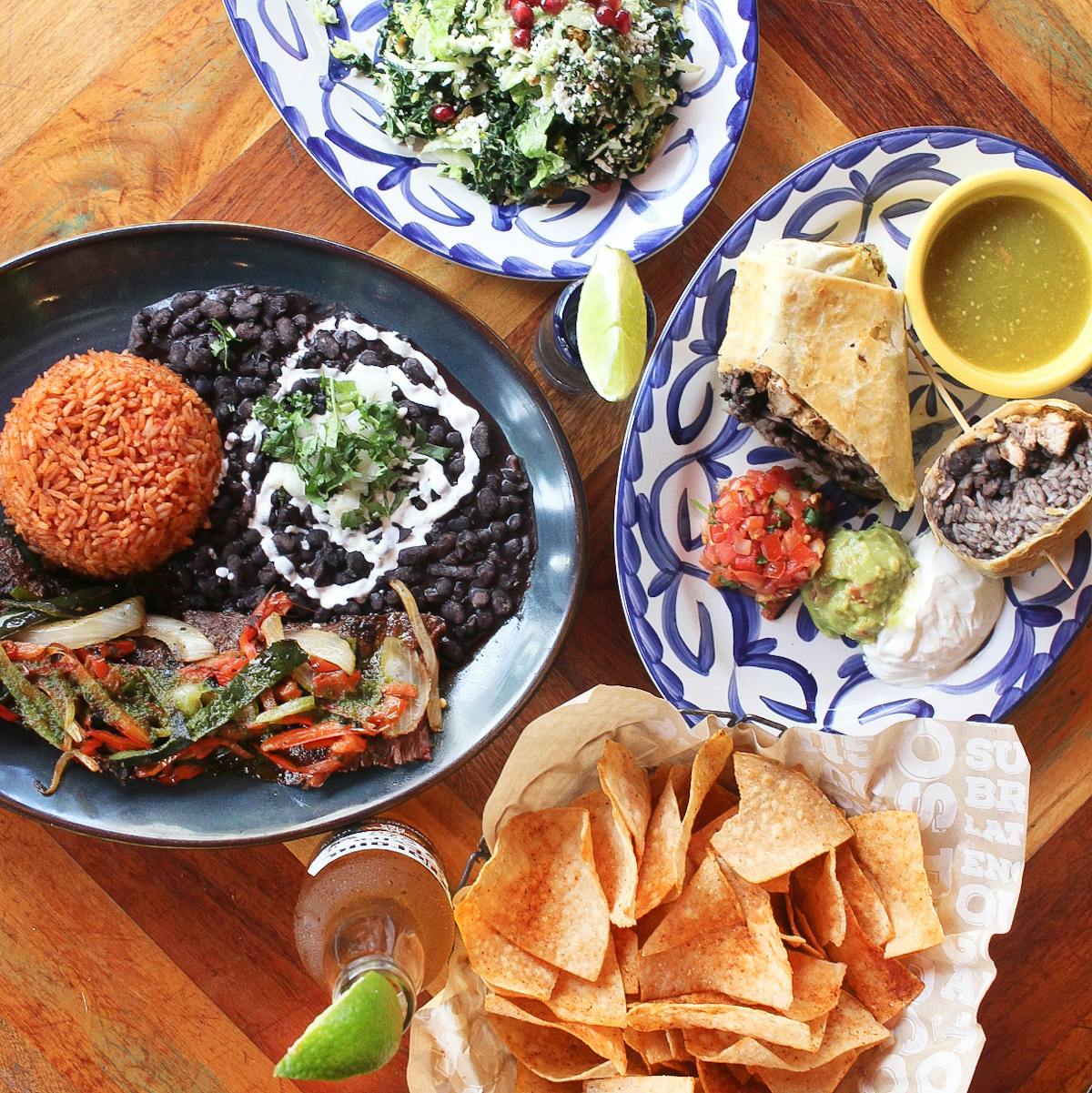 plates of mexican food