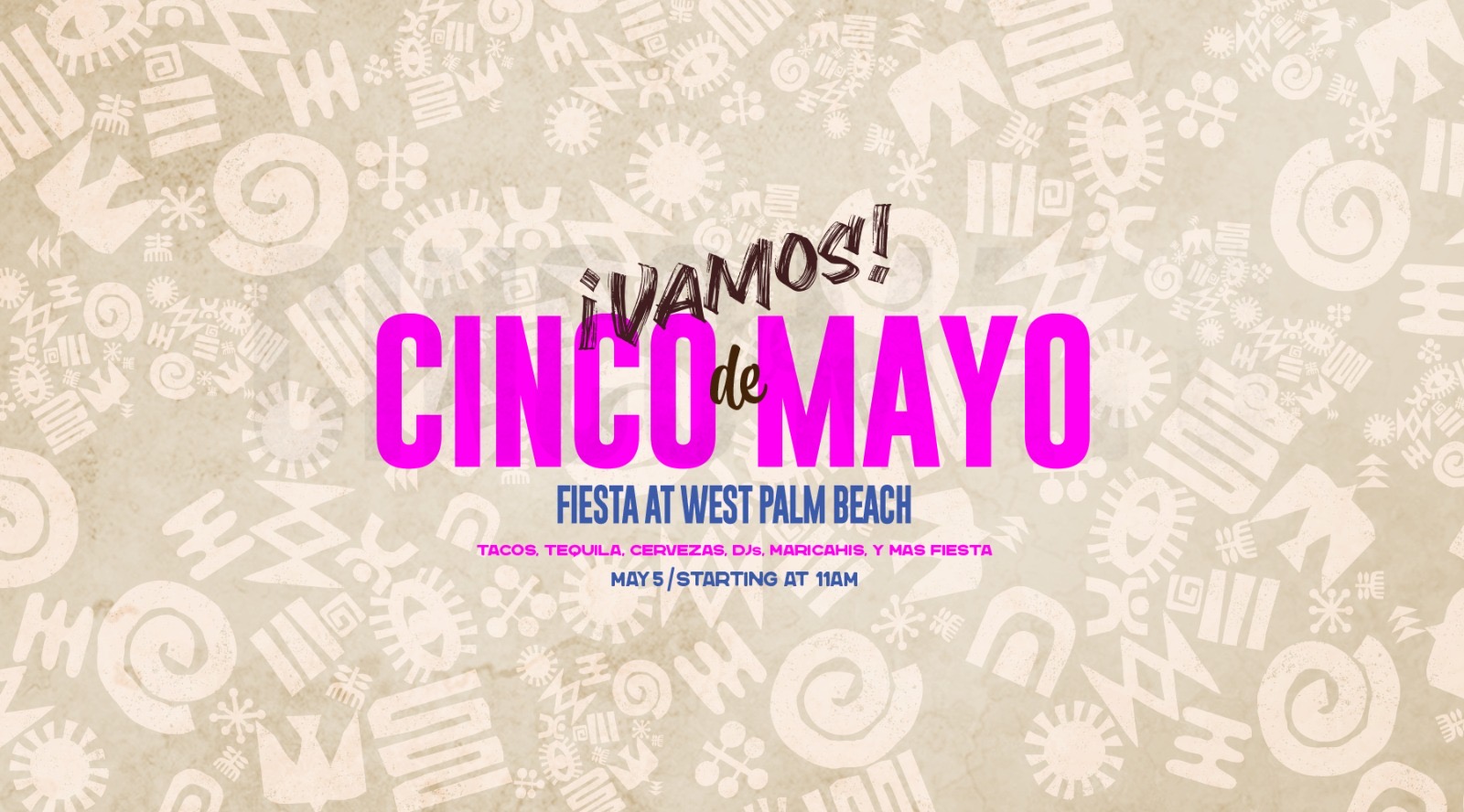18th Annual Rocco's de Mayo celebration flyer for West Palm Beach on Clematis Street