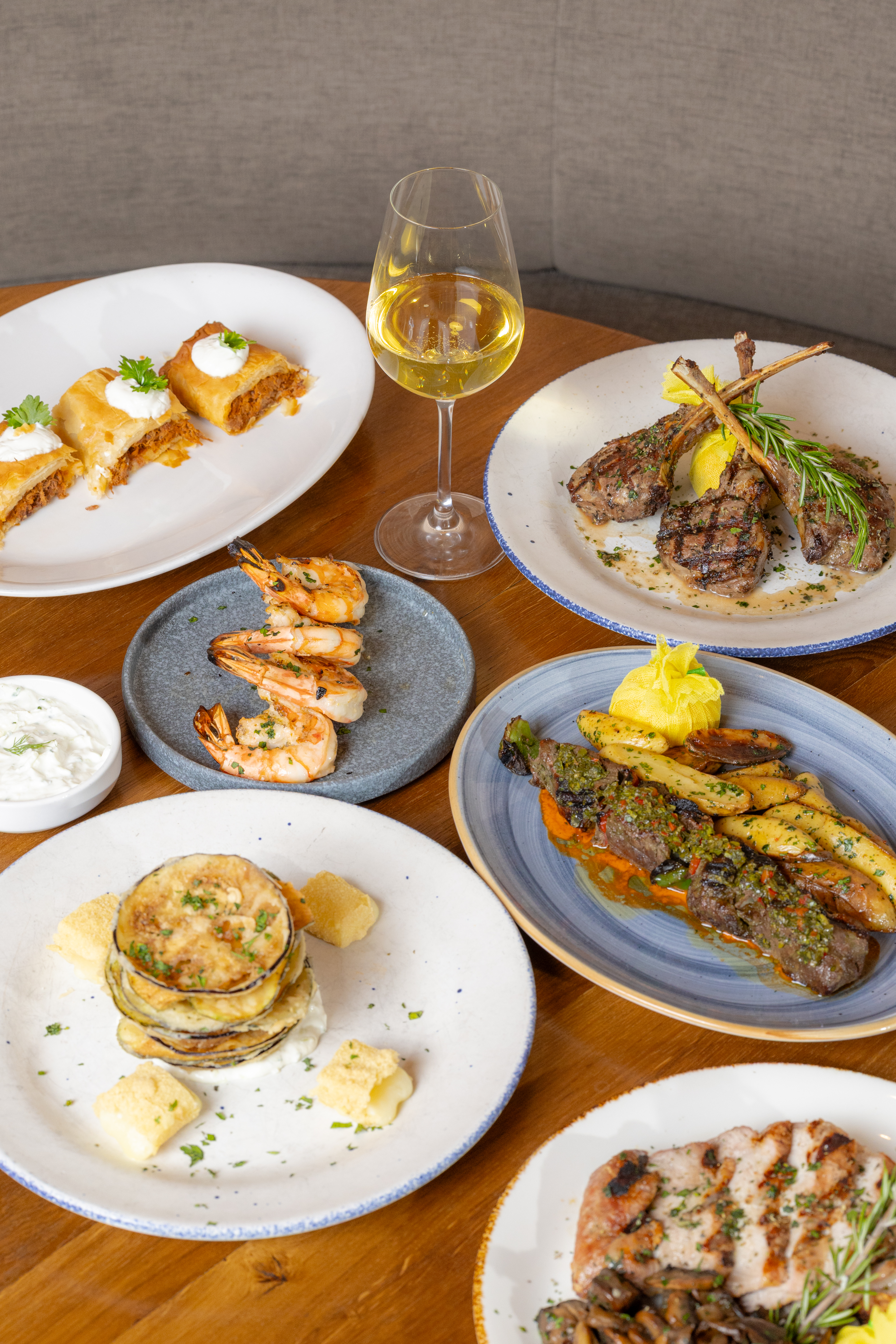 a table topped with different types of food on a plate