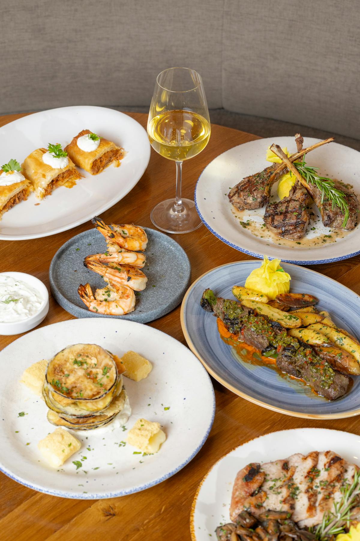 a table topped with different types of food on a plate