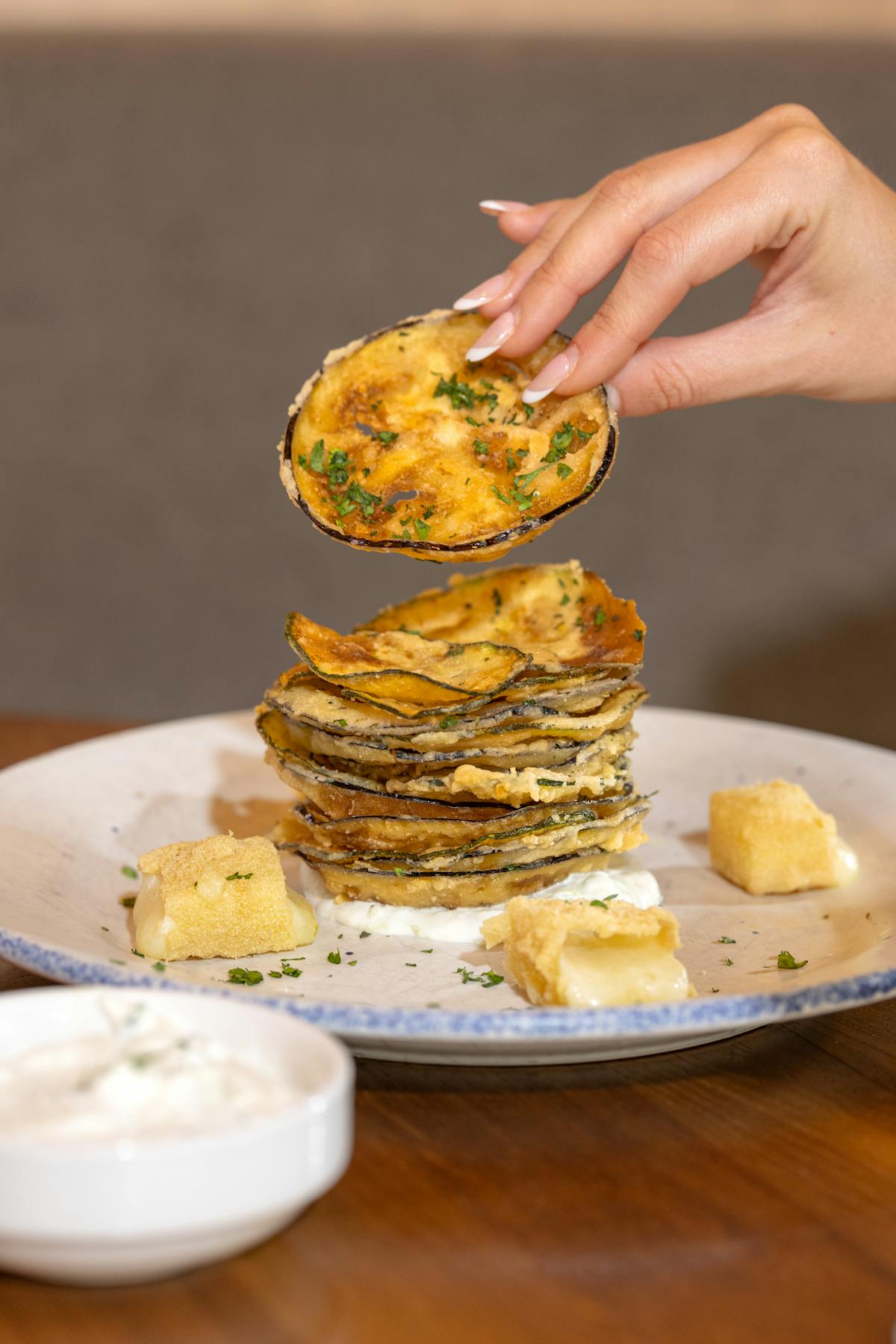 a plate of food on a table