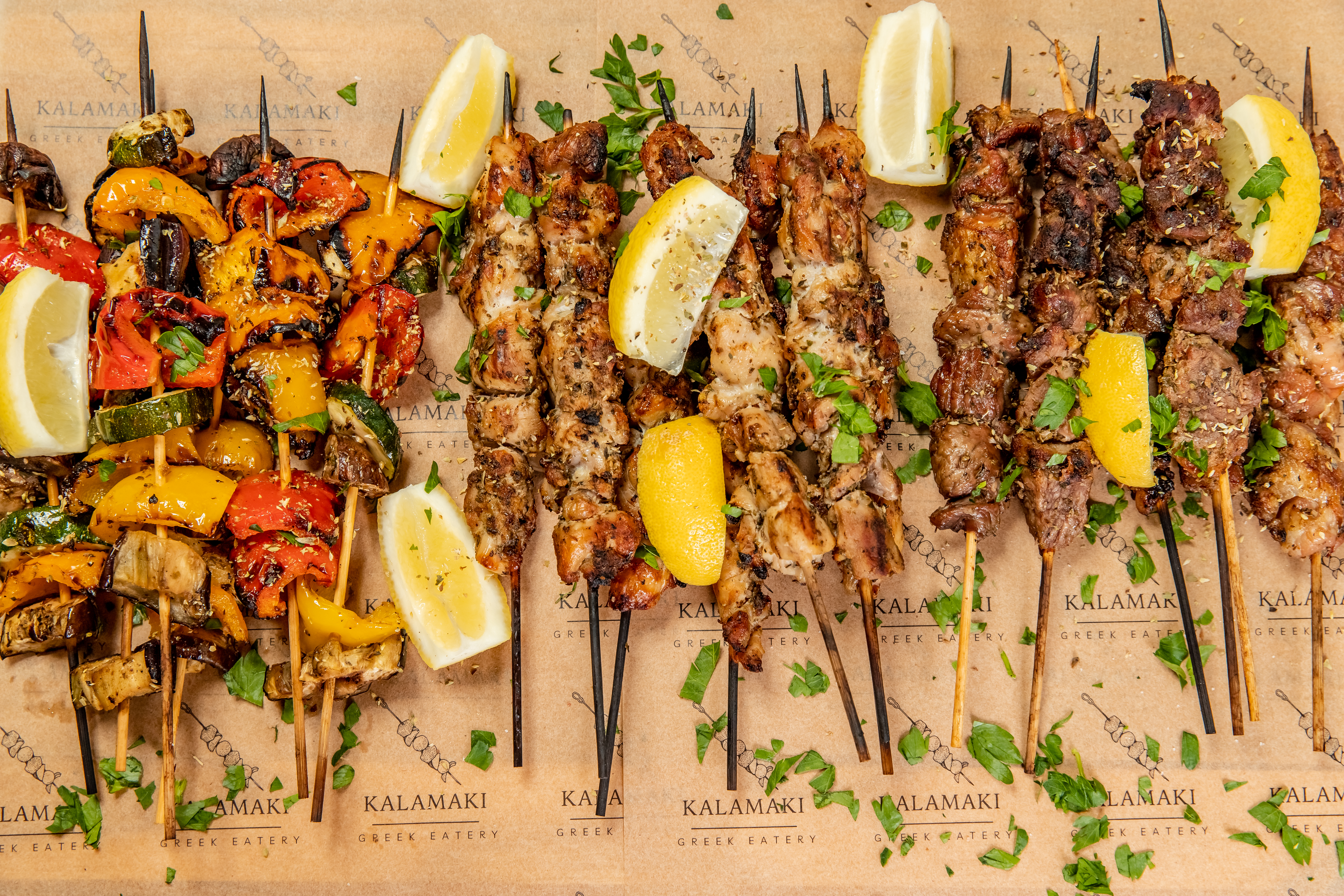 a bunch of food is on a cutting board