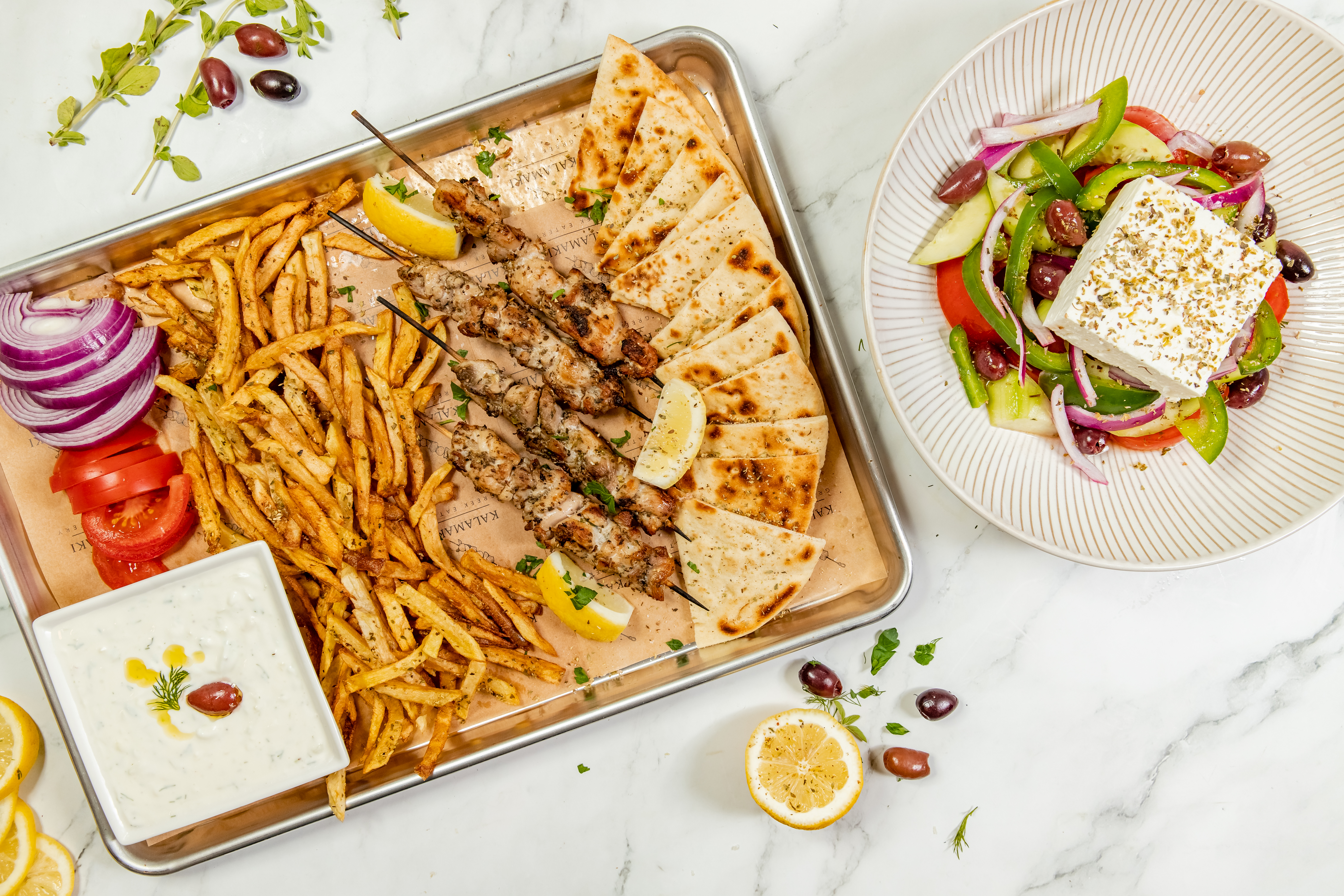 a plate of food on a table