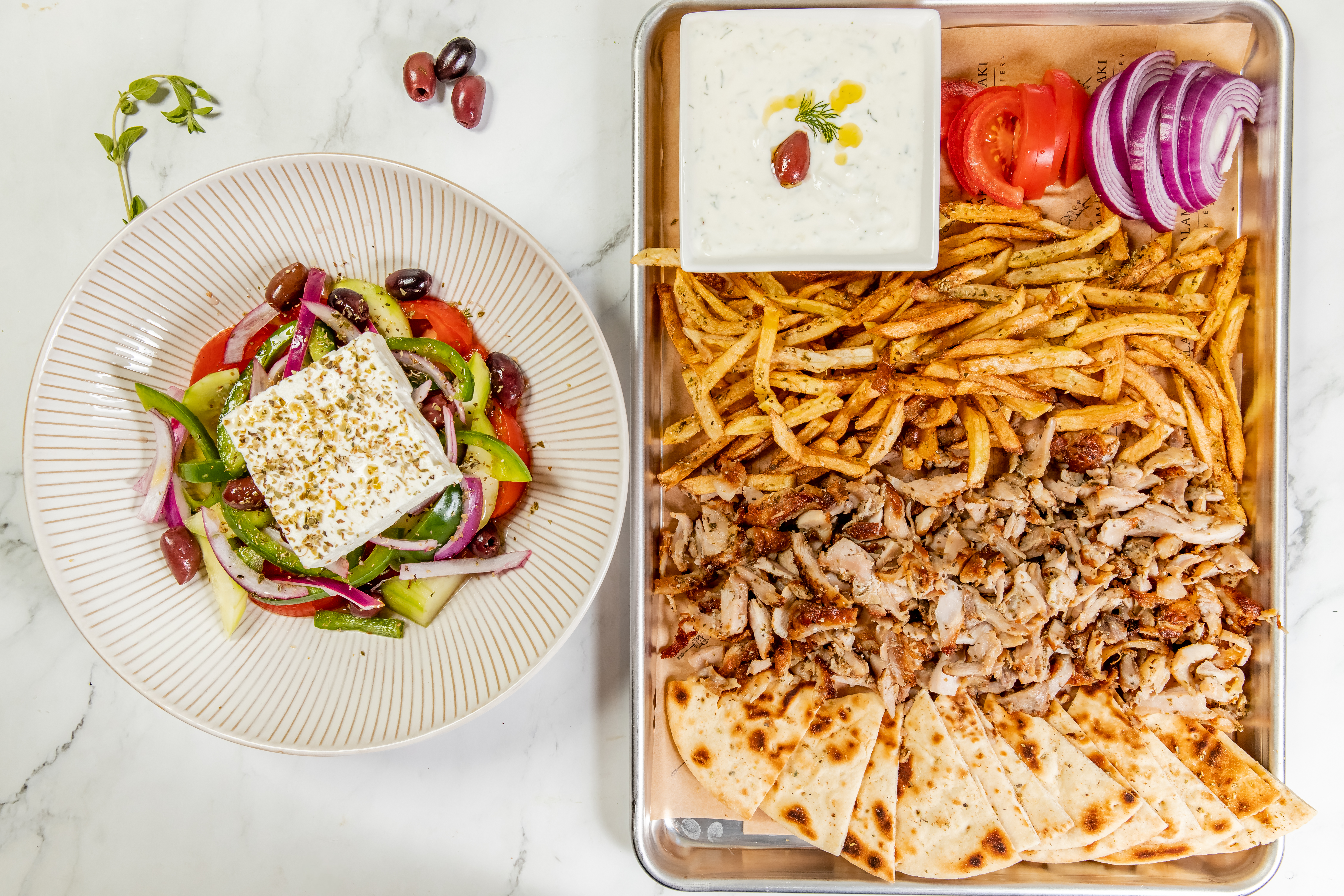 a plate of food with a slice cut out
