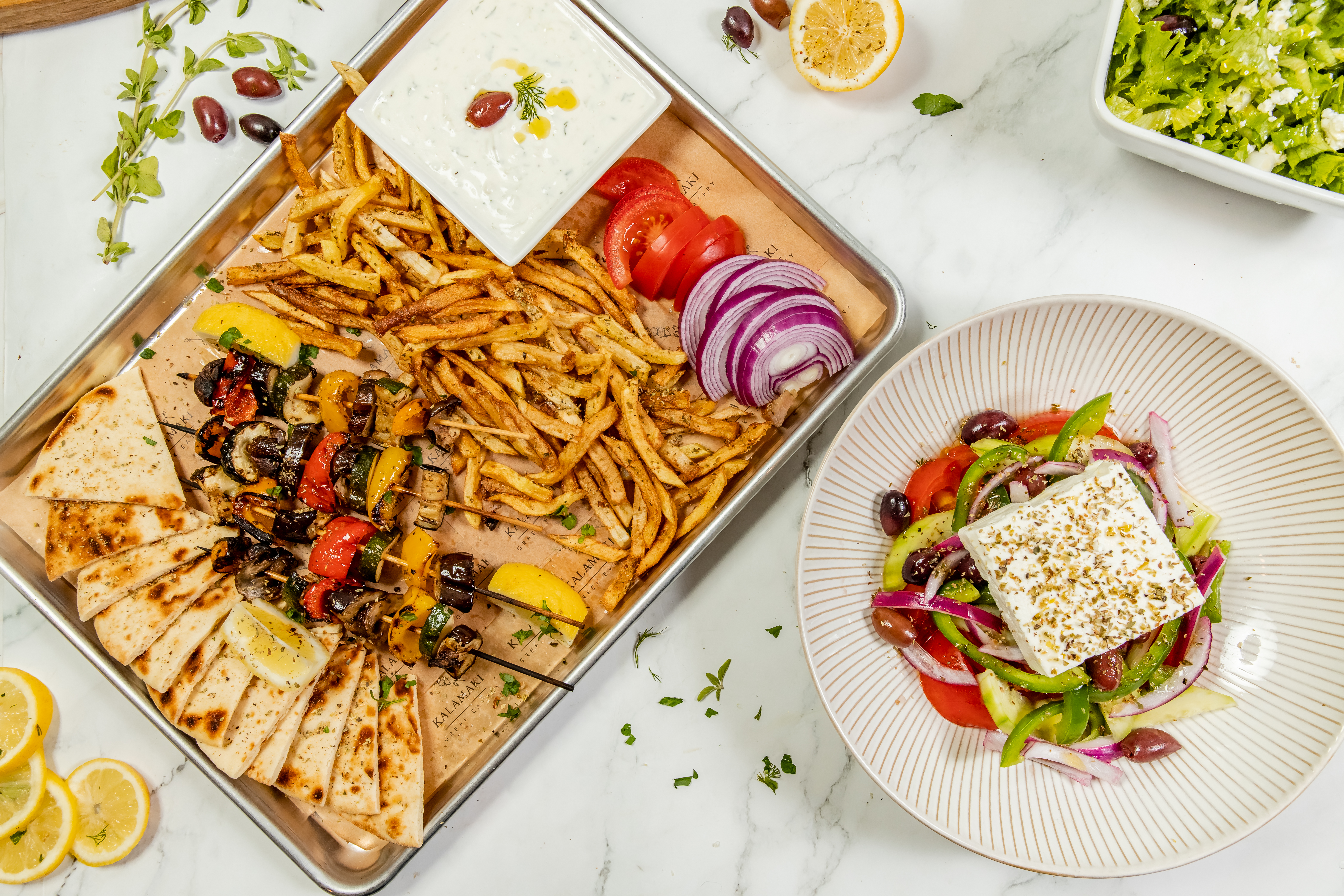 a plate of food on a table