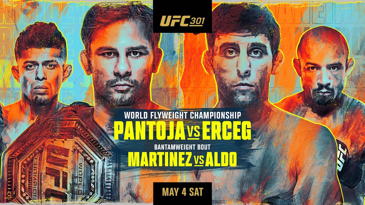 Catch UFC 301 at Rivercrest in Astoria, Queens. World Flyweight Championship, Pantoja vs Erceg and Bantamweight bout, Martinez vs Aldo on Saturday, May 4th.
