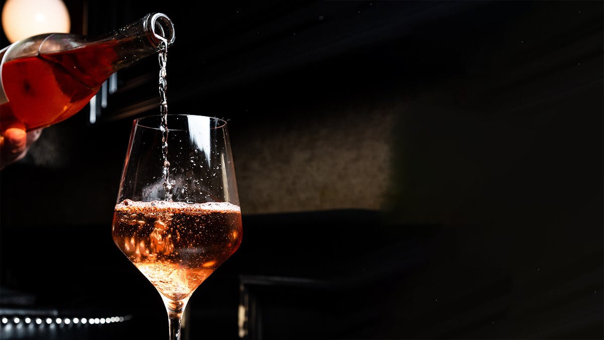 a glass of wine