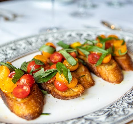 a plate of food on a table