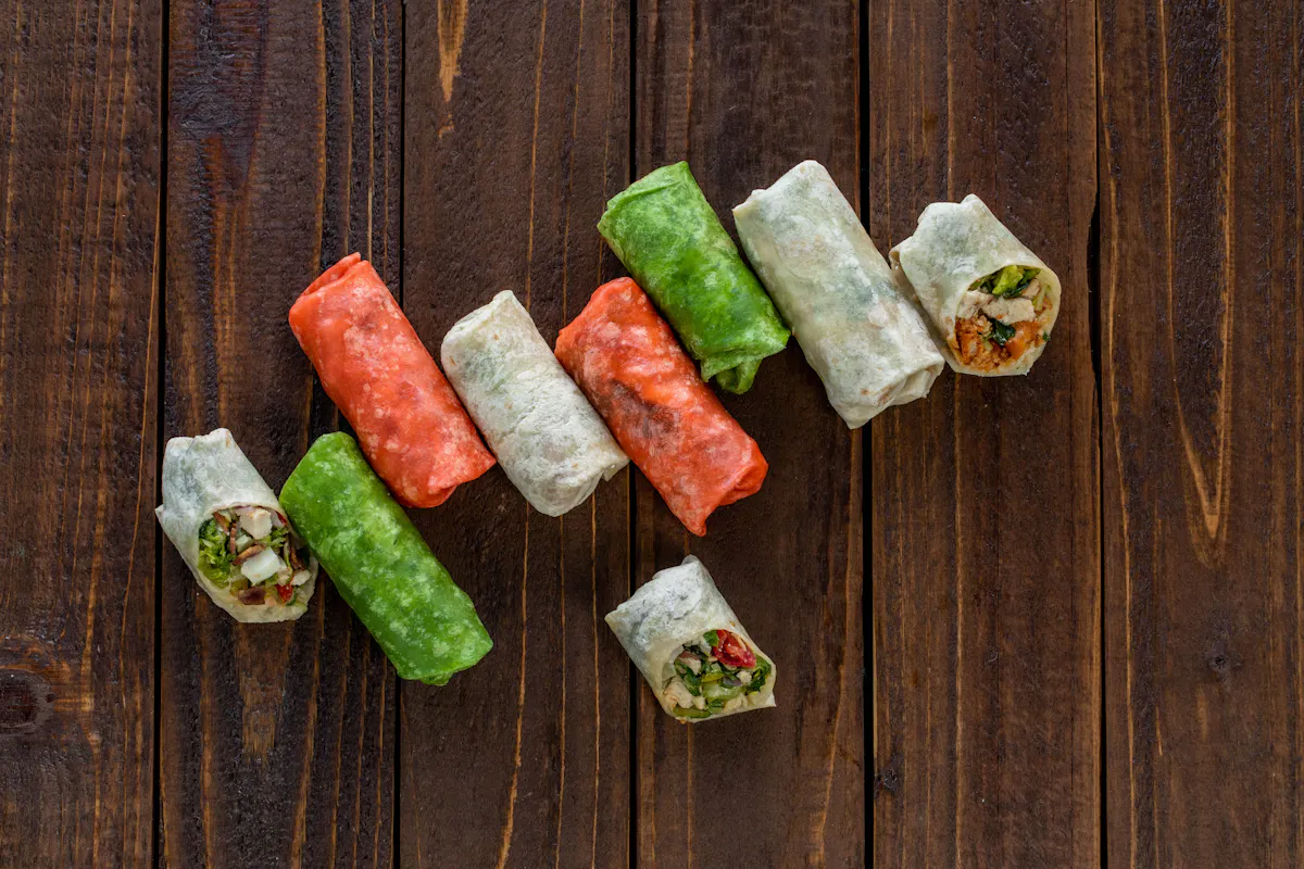 a group of wraps
