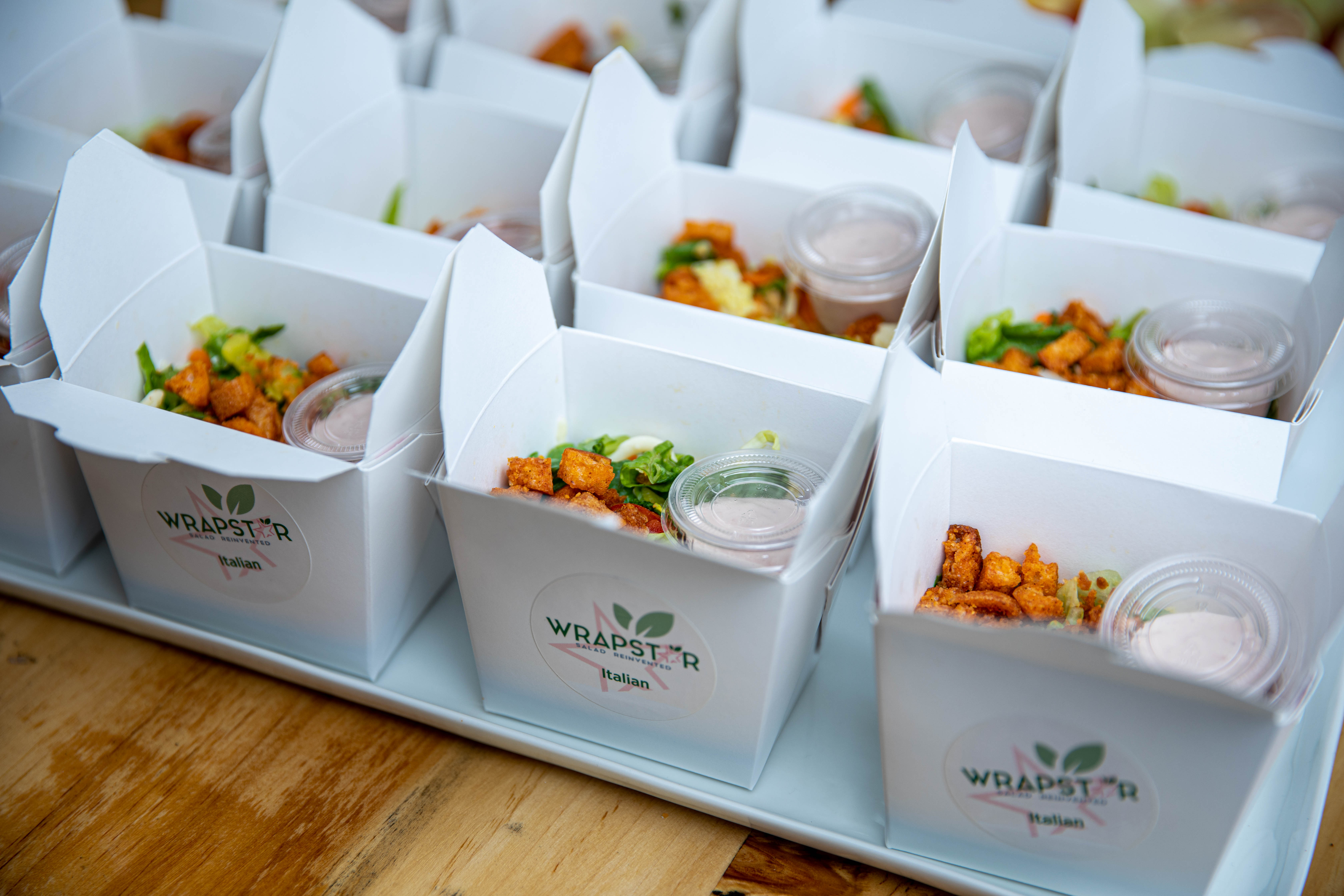 a bunch of food on a table