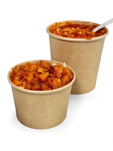 a bowl of food on a table