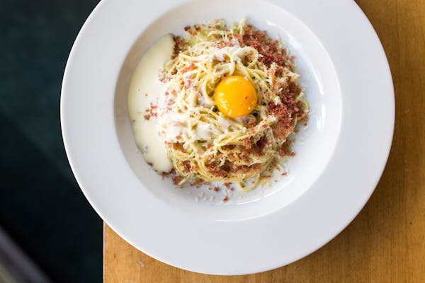 a bowl of food on a plate