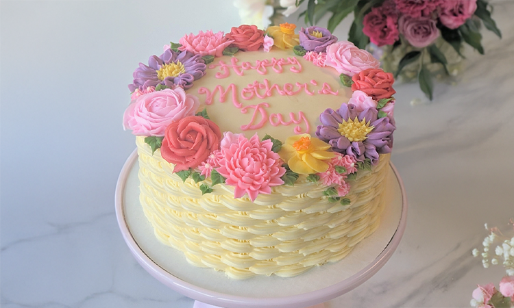 a cake made to look like a flower