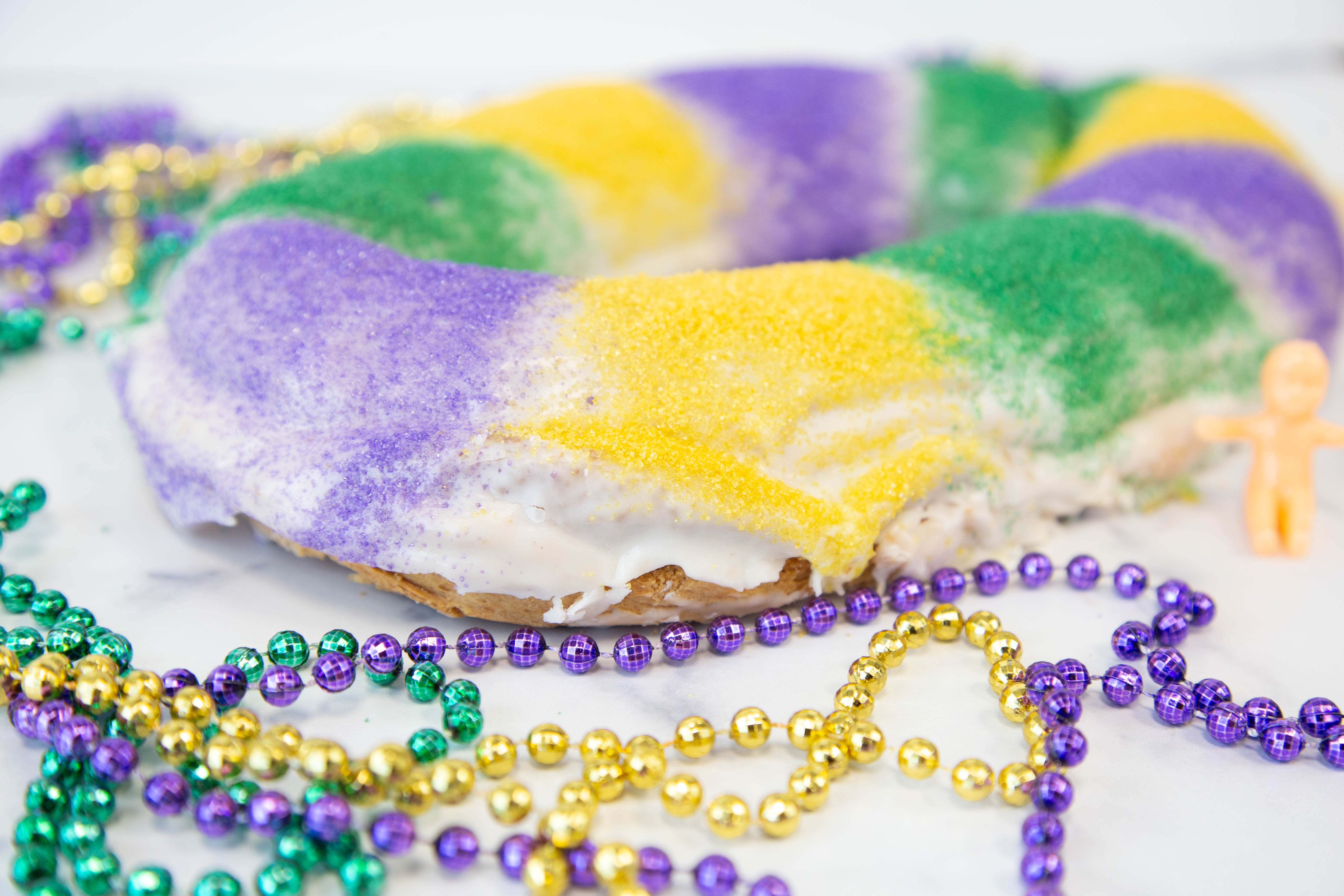 a close up of a piece of cake on a table