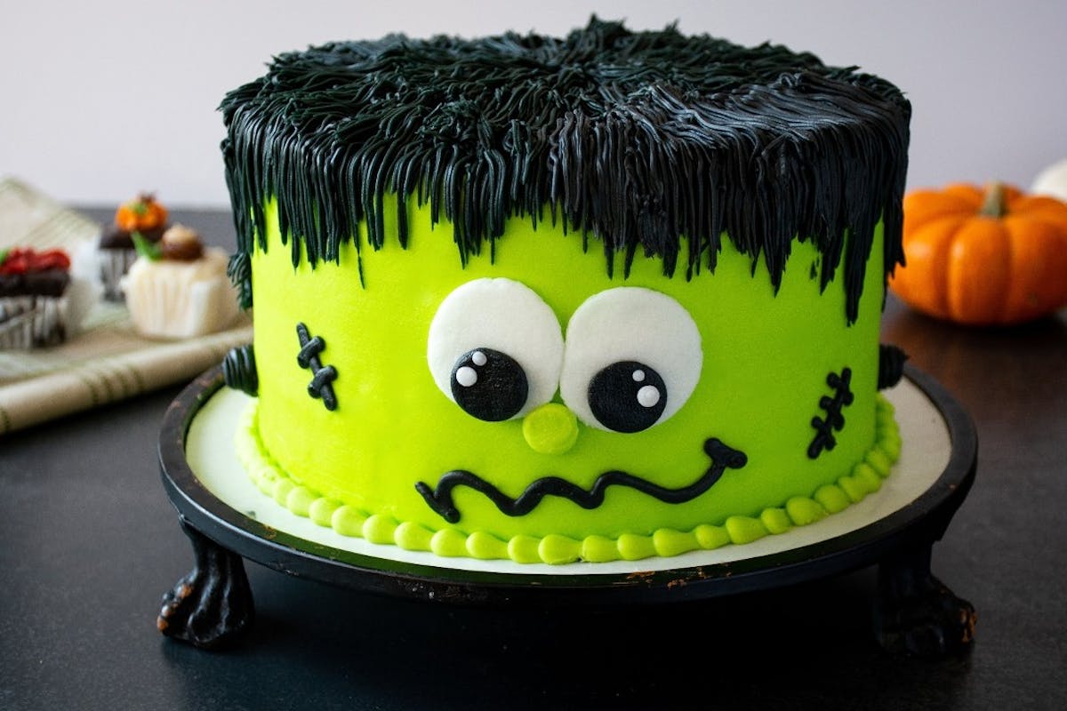 a train cake sitting on top of a table