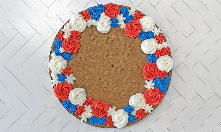 4th of July cookie cake, july 4th cookie cake, patriotic, usa cookie cake