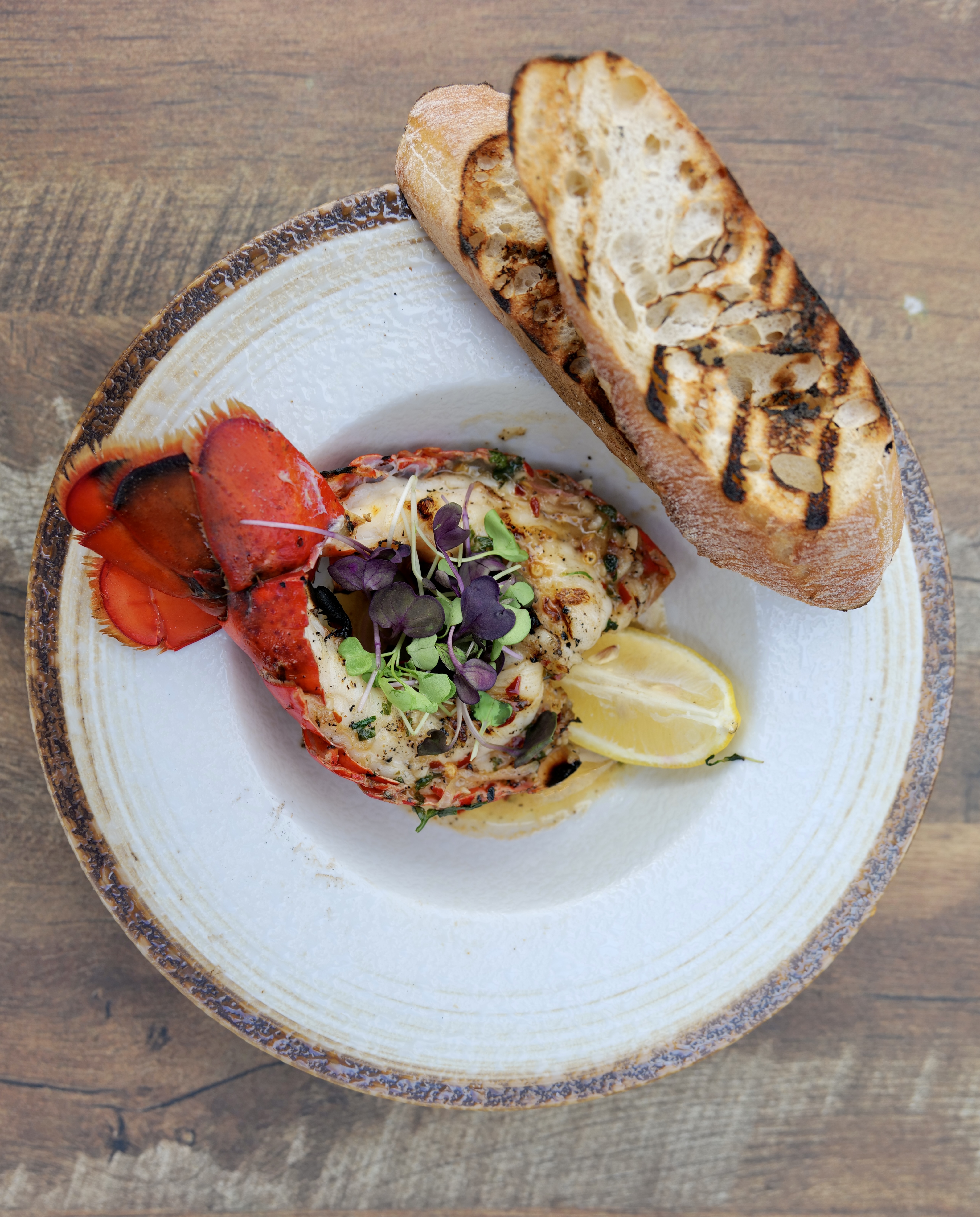 a plate of food with a slice cut out