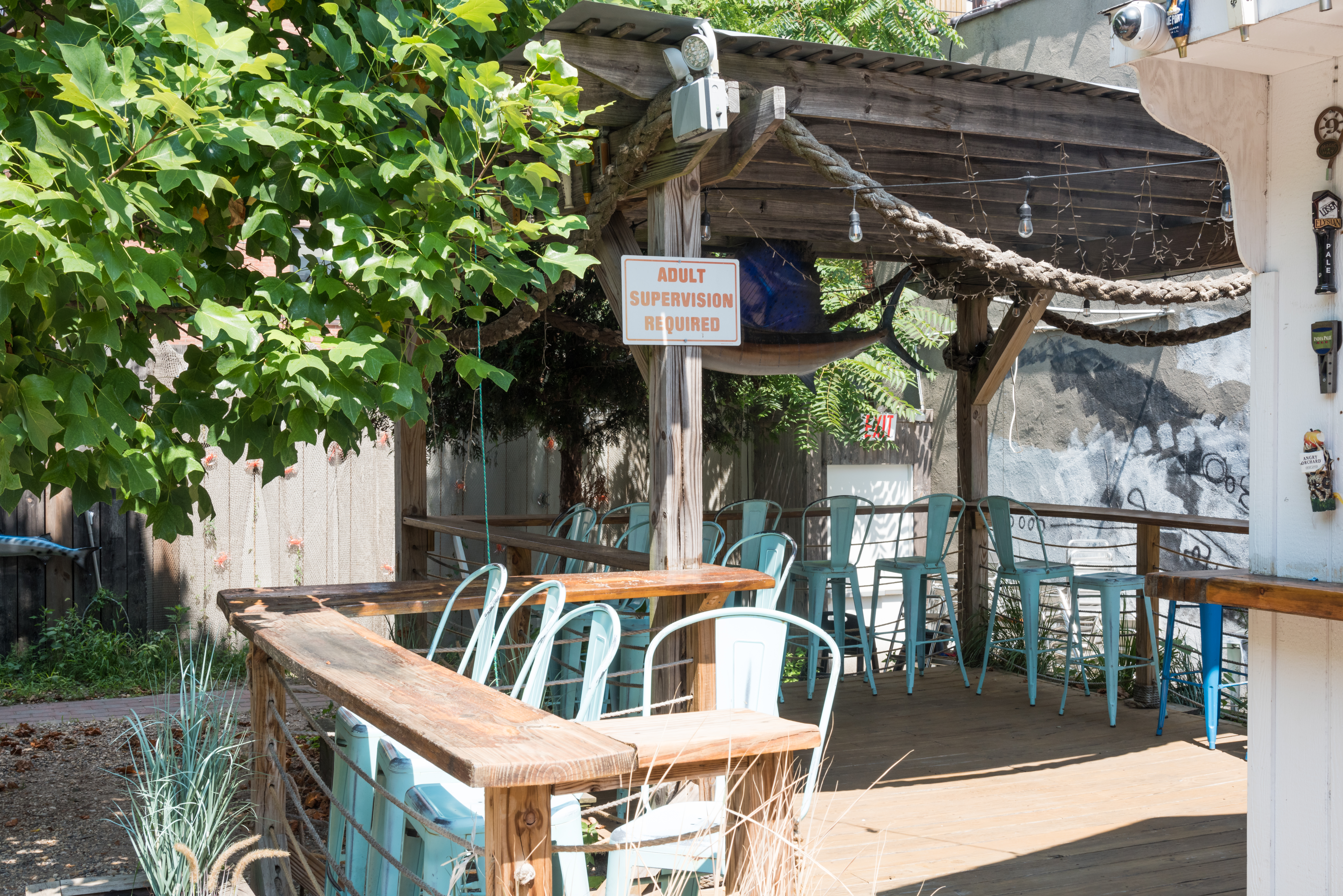 a wooden bench in front of a house