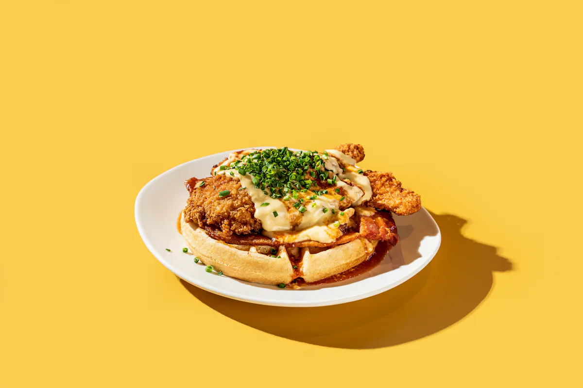 waffles and chicken