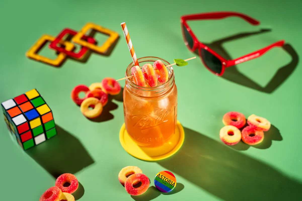 an orange drink