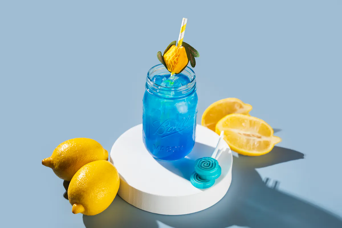 a blue drink