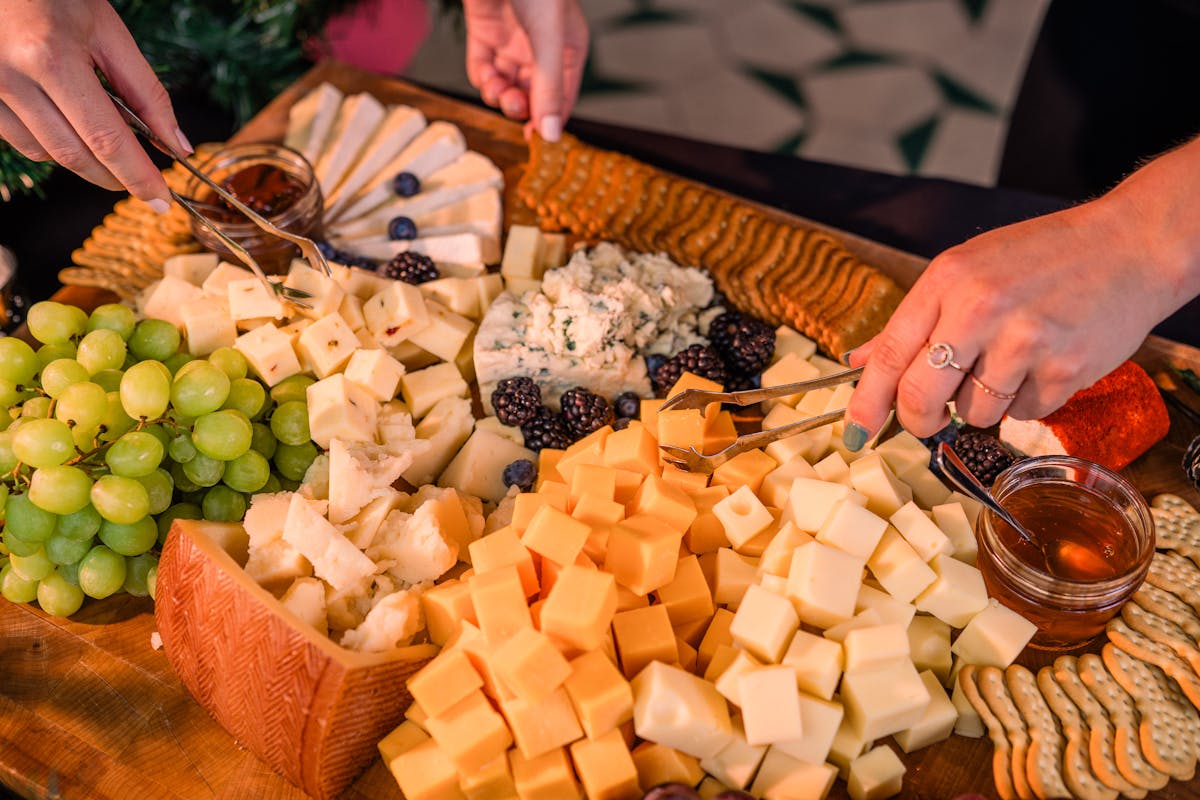 food on the cutting board