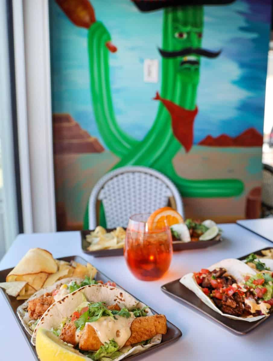 a plate of food on a table