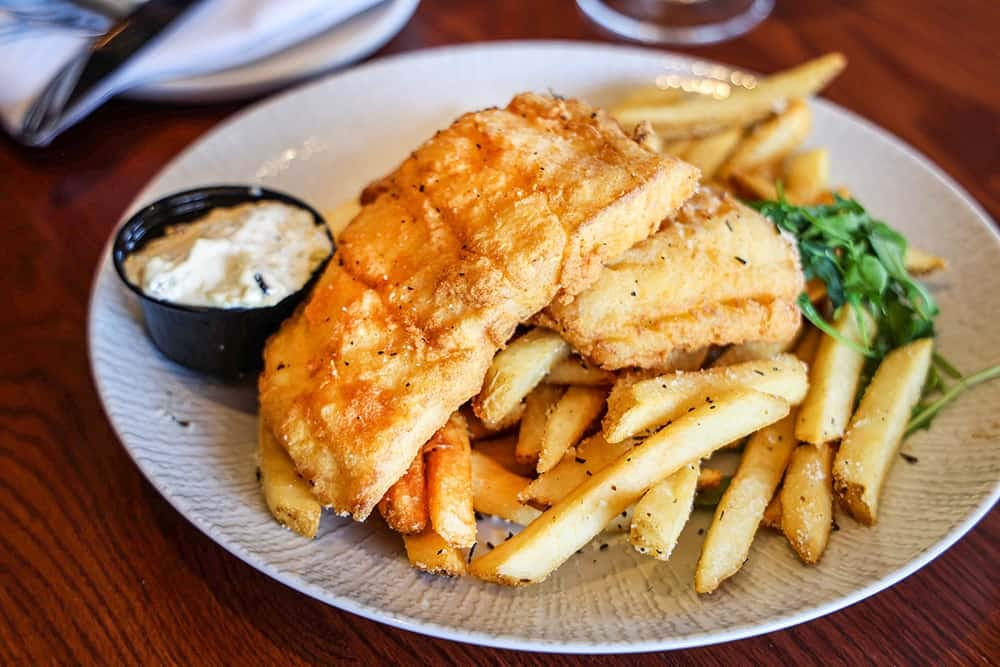 a plate of food on a table