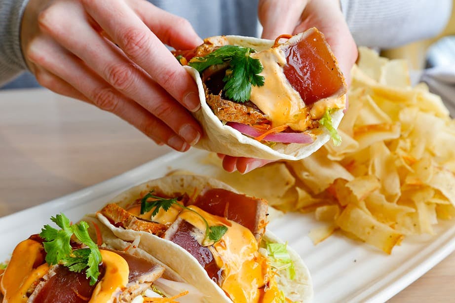 a close up of a plate of food
