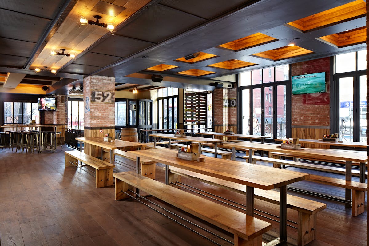 photo of the restaurant, empty with clean tables