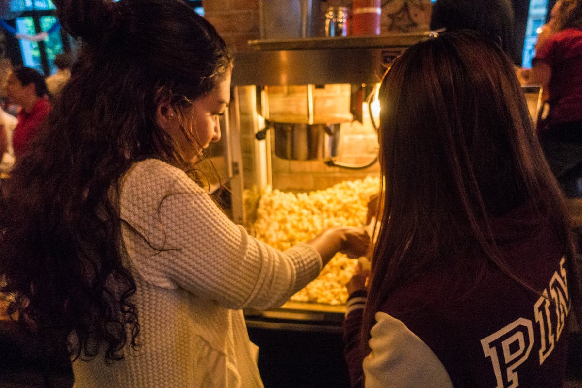 Girls at Popcorn Machine - OktoberFest 2016 at Treadwell Park