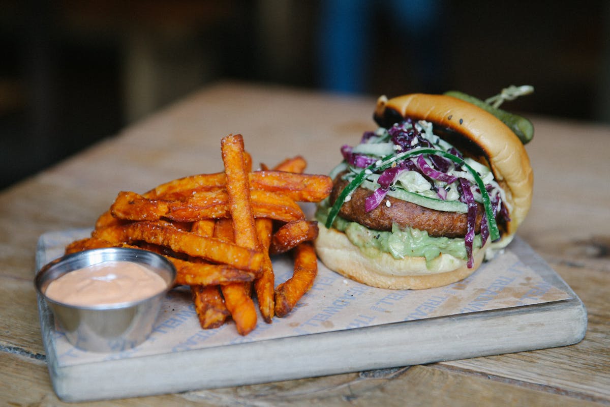 burger and fries