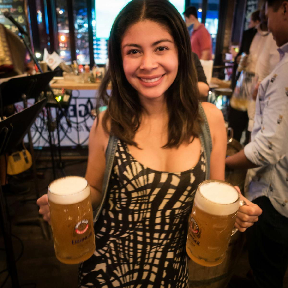 Girl with Beers - OktoberFest 2016 at Treadwell Park