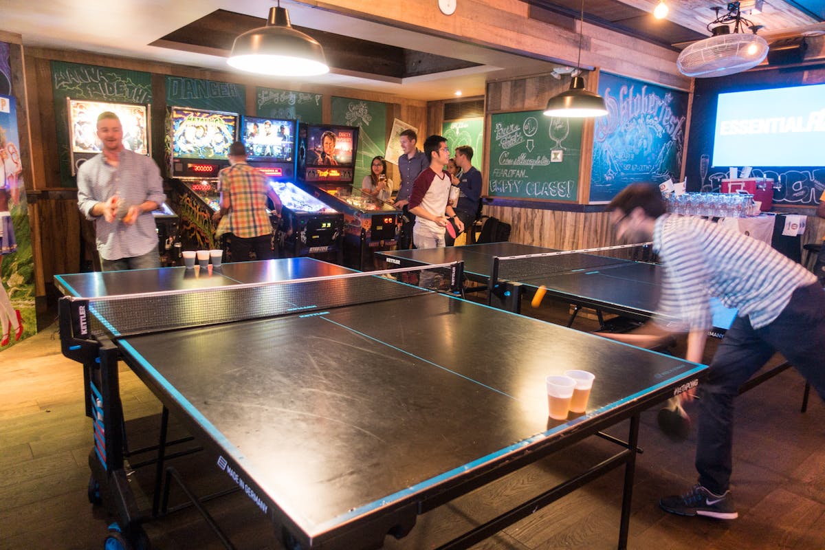 People Playing Ping Pong - OktoberFest 2016 at Treadwell Park