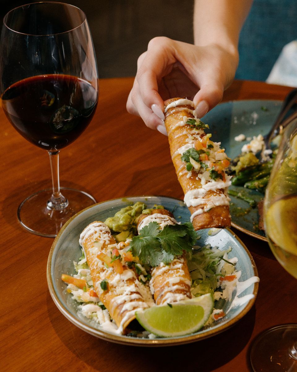 a plate of food on a table