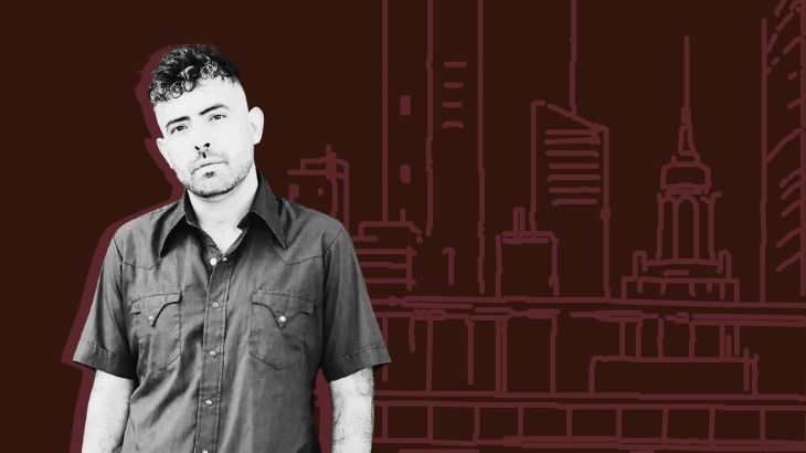 DJ Hiram headshot against a red background