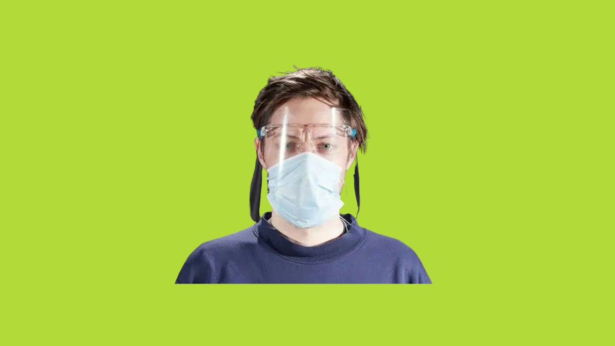 a person wearing a mask