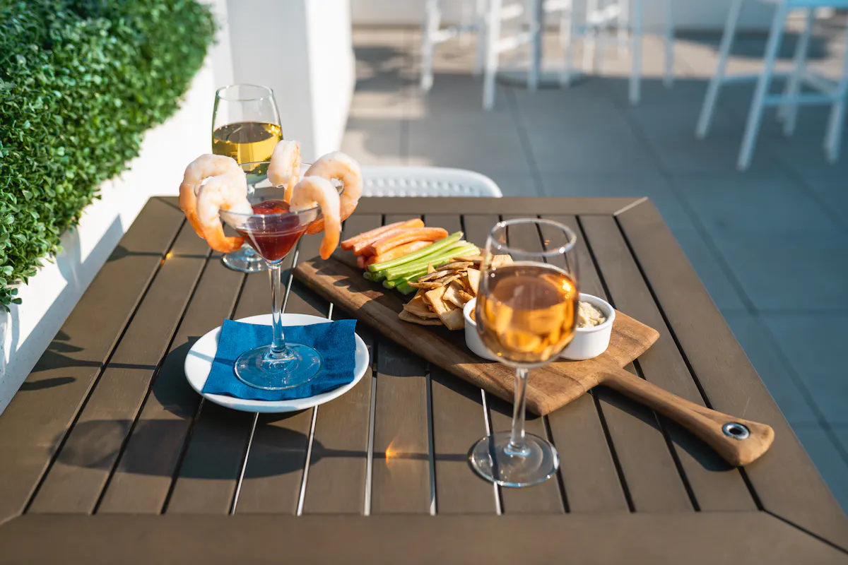 a tray of food on a table