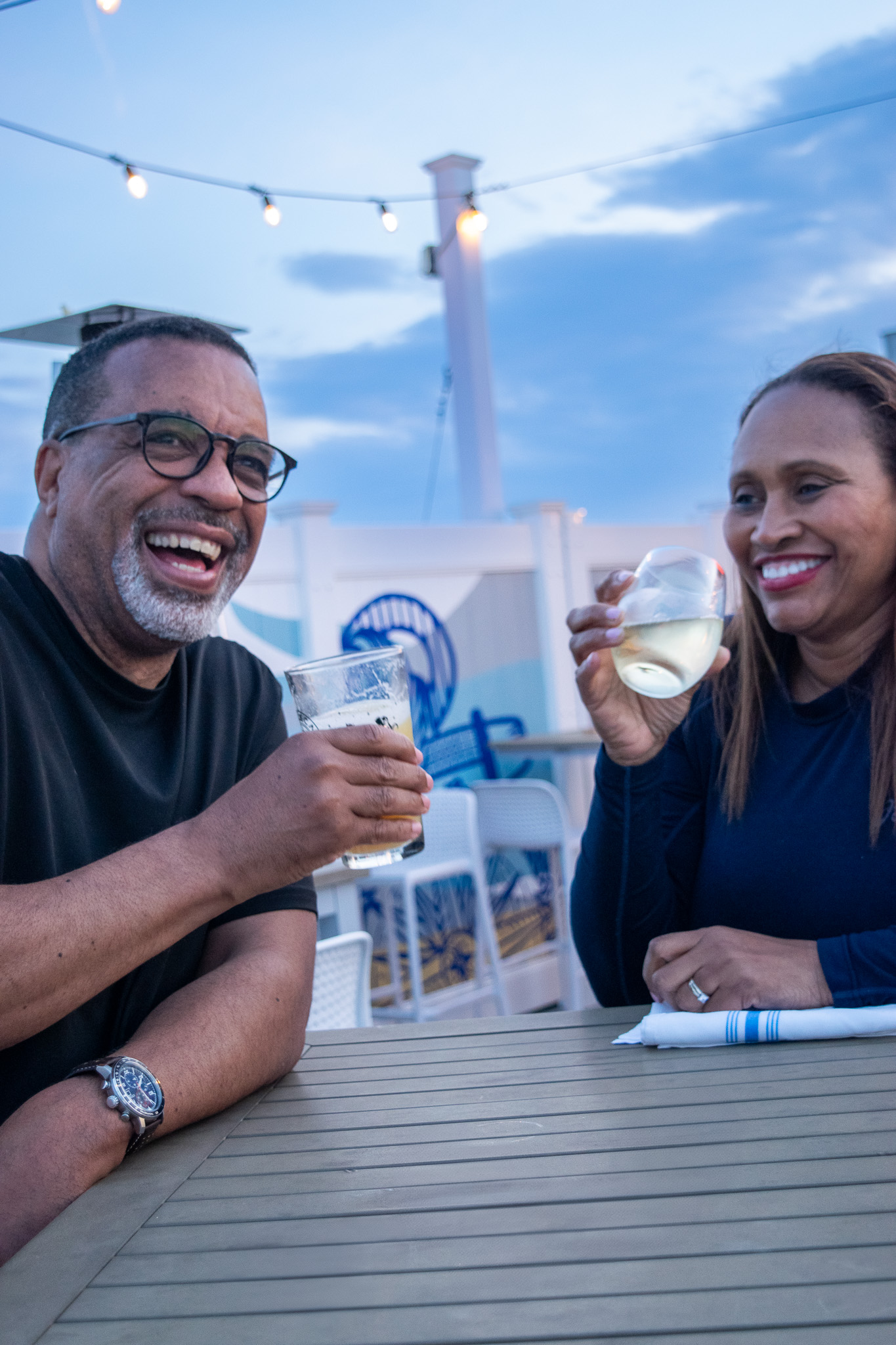 a couple enjoying