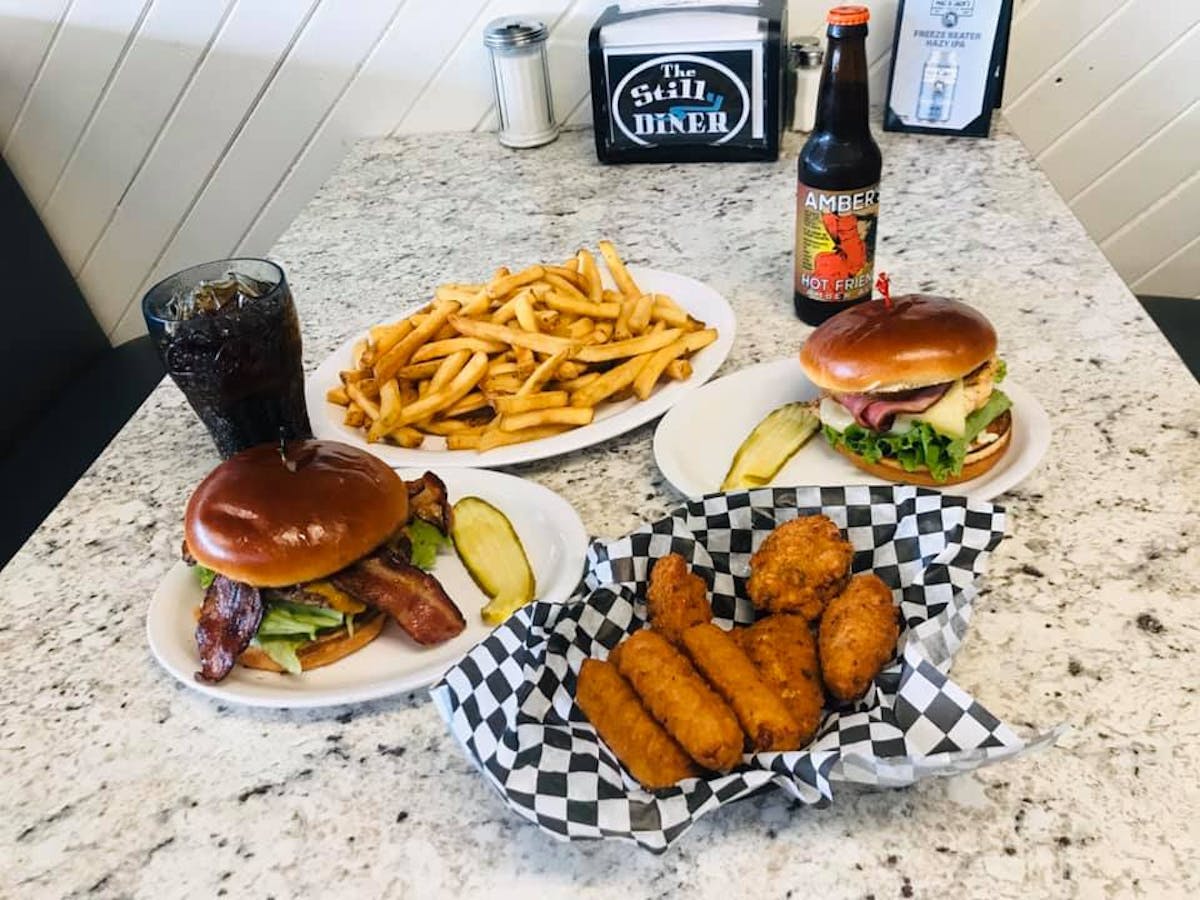 burgers in a plate